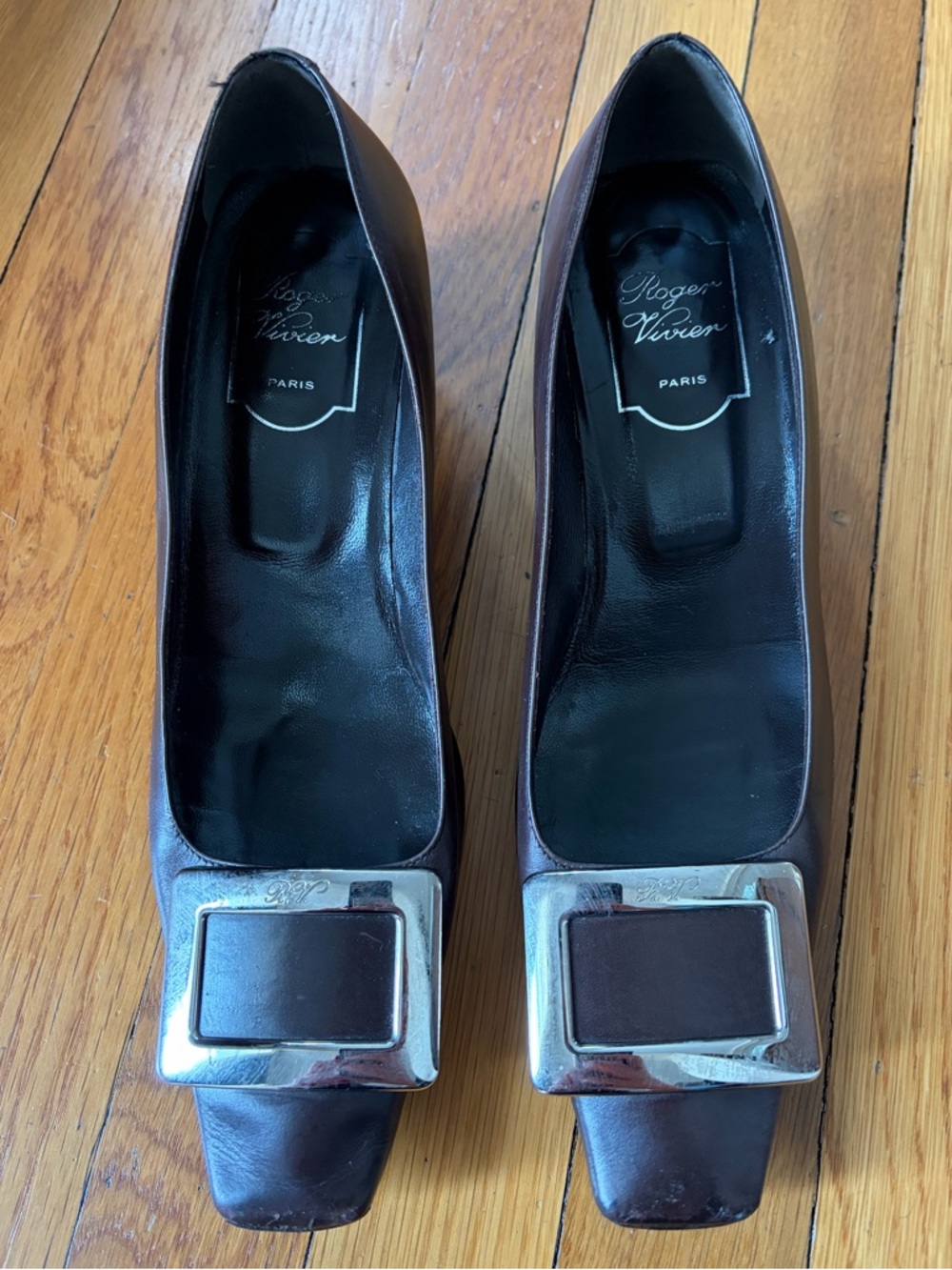 Roger Vivier brown Belle Vivier heels size 38 1/2
